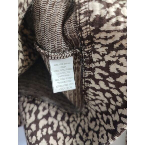 Charter Club Brown Cream Leopard Print Dress Jacket XL w/ Vintage Floral Brooch - Picture 14 of 16